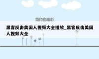 黑客反击美国人视频大全播放_黑客反击美国人视频大全