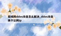 局域网ddos攻击怎么解决_ddos攻击换个公网ip