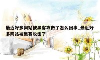 最近好多网站被黑客攻击了怎么回事_最近好多网站被黑客攻击了