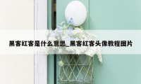 黑客红客是什么意思_黑客红客头像教程图片
