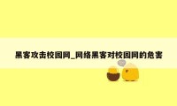 黑客攻击校园网_网络黑客对校园网的危害