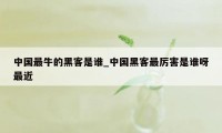中国最牛的黑客是谁_中国黑客最厉害是谁呀最近