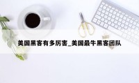 美国黑客有多厉害_美国最牛黑客团队