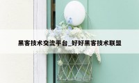 黑客技术交流平台_好好黑客技术联盟