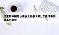 汪正扬中国最小黑客上最强大脑_汪正扬中国最小的黑客