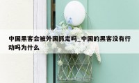 中国黑客会被外国抓走吗_中国的黑客没有行动吗为什么