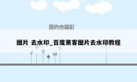 图片 去水印_百度黑客图片去水印教程