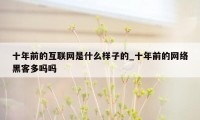 十年前的互联网是什么样子的_十年前的网络黑客多吗吗