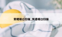 常规端口扫描_快速端口扫描