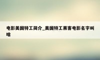电影美国特工简介_美国特工黑客电影名字叫啥