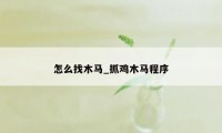 怎么找木马_抓鸡木马程序