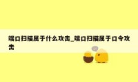 端口扫描属于什么攻击_端口扫描属于口令攻击