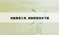 电脑黑客工具_电脑黑客技术下载