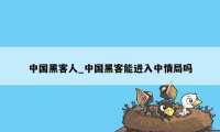 中国黑客人_中国黑客能进入中情局吗