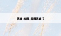 黑客 美国_美国黑客门