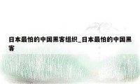 日本最怕的中国黑客组织_日本最怕的中国黑客