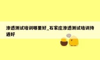 渗透测试培训哪里好_石家庄渗透测试培训待遇好