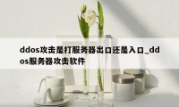 ddos攻击是打服务器出口还是入口_ddos服务器攻击软件