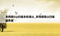 多线程tcp扫描主机端口_多线程端口扫描器界面