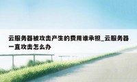 云服务器被攻击产生的费用谁承担_云服务器一直攻击怎么办