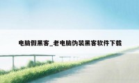 电脑假黑客_老电脑伪装黑客软件下载