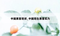 中国黑客现状_中国现在黑客实力