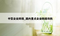 中型企业网络_国内重点企业网络攻防