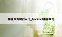 黑客攻击实战入门_hacknet黑客攻击