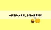 中国最牛女黑客_中国女黑客爆红