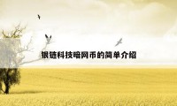 银链科技暗网币的简单介绍