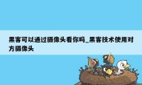 黑客可以通过摄像头看你吗_黑客技术使用对方摄像头