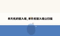 单片机的输入端_单片机输入端口扫描