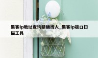 黑客ip地址查询精确找人_黑客ip端口扫描工具