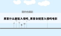 黑客什么都能入侵吗_黑客会随意入侵吗电影
