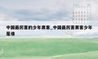 中国最厉害的少年黑客_中国最厉害黑客少年是谁