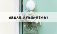 被黑客入侵_大学被国外黑客攻击了
