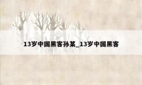 13岁中国黑客孙某_13岁中国黑客