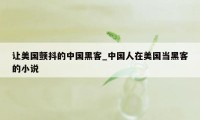 让美国颤抖的中国黑客_中国人在美国当黑客的小说