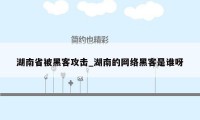 湖南省被黑客攻击_湖南的网络黑客是谁呀