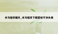 木马程序图片_木马程序下载壁纸干净头像