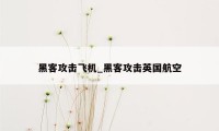 黑客攻击飞机_黑客攻击英国航空
