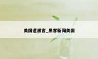 美国遭黑客_黑客新闻美国