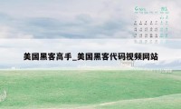 美国黑客高手_美国黑客代码视频网站